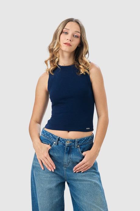 Tank Slim Fit Surge CROPTOPS NOW Azul X Small 