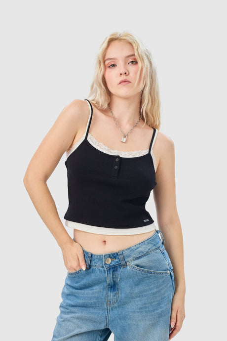 Tank Slim Fit Mons CROPTOPS NOW Negro X Small 