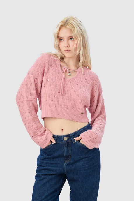 Chompa Boxy Fit Tiara CHOMPAS NOW Rosa Small 