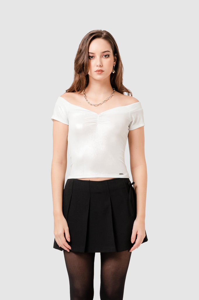 Blusa Slim Fit Bennet BLUSAS NOW Blanco XS 