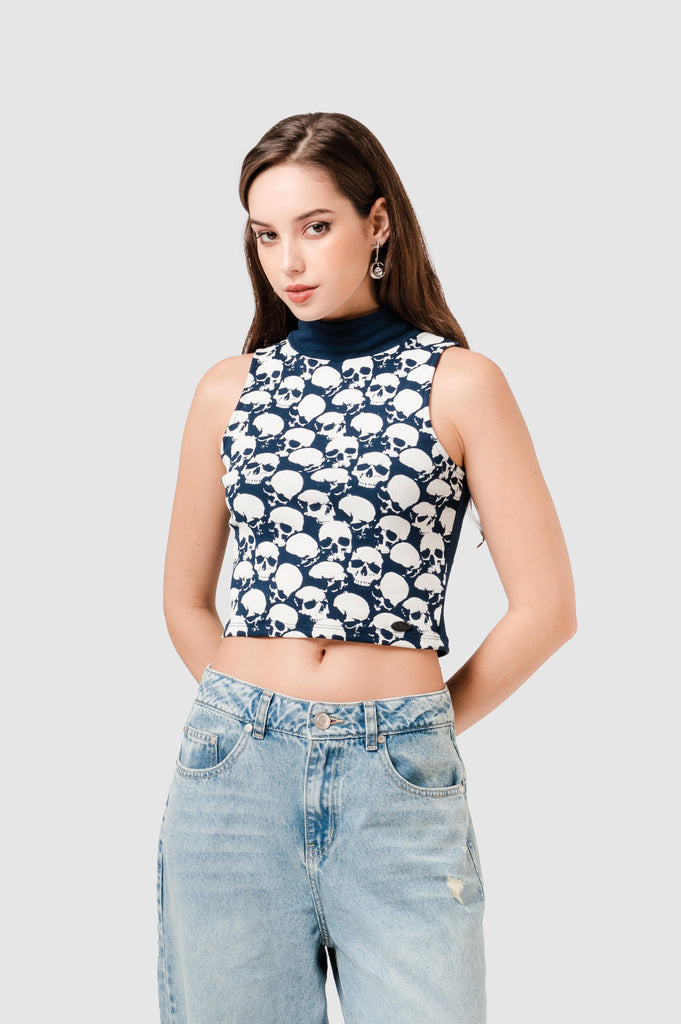 Tnnk Baby Tee Callow CROPTOPS NOW Azul Claro XS 