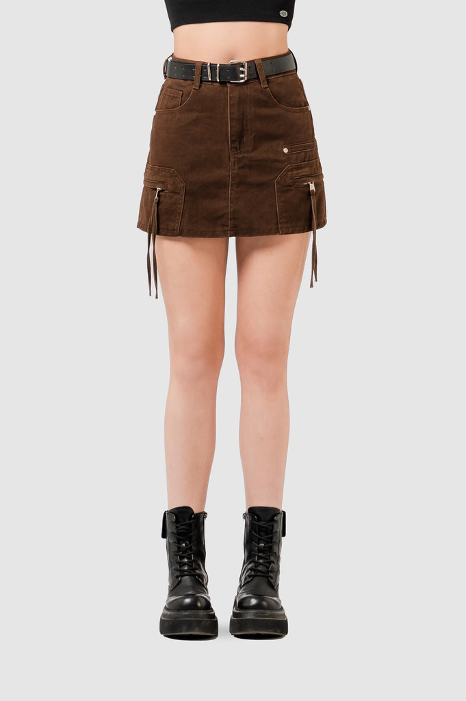 Falda Denim York Pank FALDAS NOW Marrón XS 