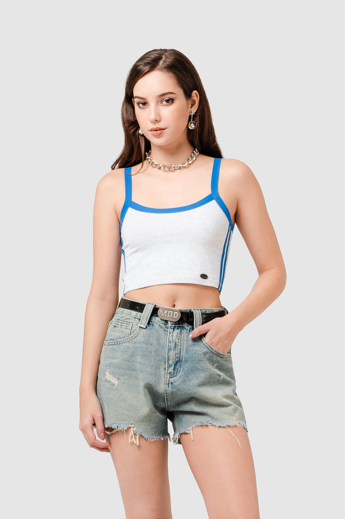 Polo Crop Lam CROPTOPS NOW Azul XS 