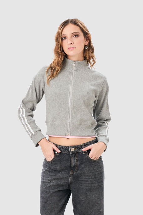 Casaca Slim Fit Praga CASACAS NOW Gris Claro XS 