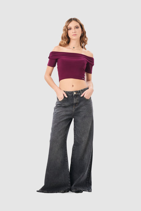 Blusa Off Shoulder Cartagena BLUSAS NOW Vino XS 