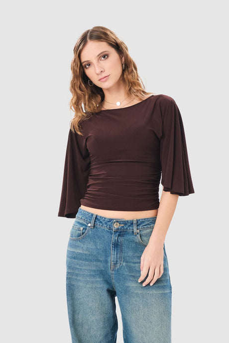 Blusa Kay BLUSAS NOW Marrón XS 