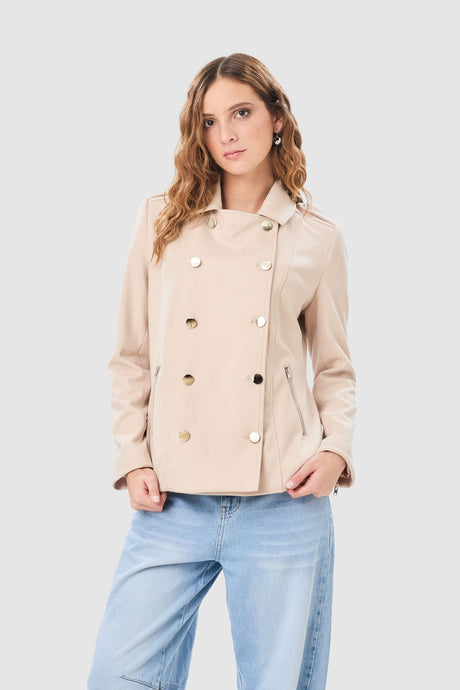 Abrigo Regular Fit Luxor ABRIGOS NOW Beige Claro XS 