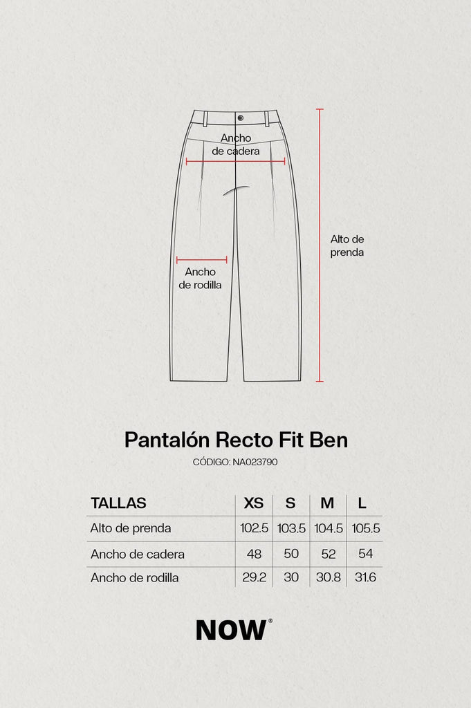 Pantalón Recto Fit Ben PANTALONES NOW 