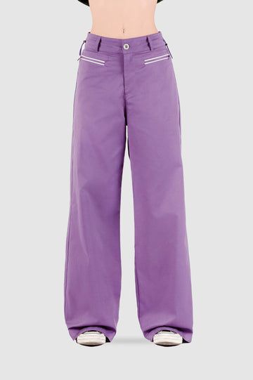 Pantalón Recto Parma PANTALONES NOW Morado XS 