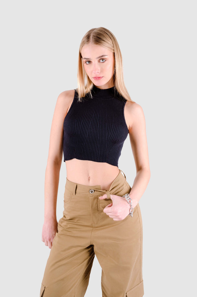 Crop Tejido Atlanta CROPTOPS NOW Negro XS 