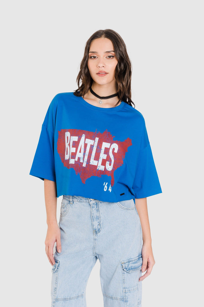 Polo Hell Crop Boxy Oversize POLOS NOW Azul XS 