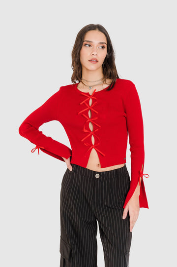 Chompa Crop Coquet - Rojo CHOMPAS NOW 