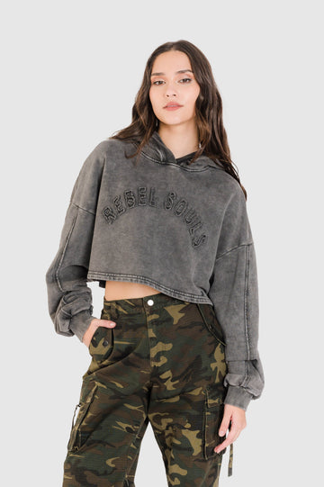 Polera Crop Straddy - Gris POLERAS NOW 