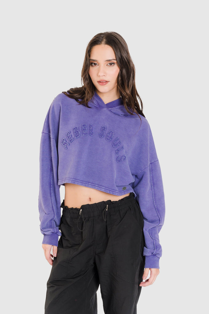 Polera Crop Straddy POLERAS NOW Morado S 