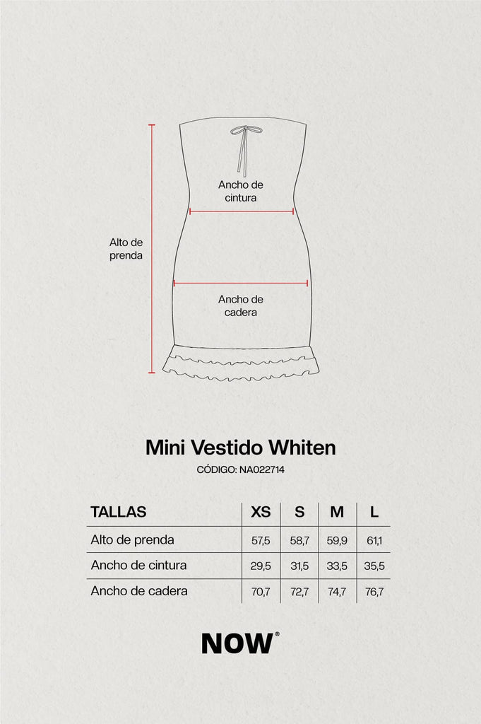 Mini Vestido Whiten VESTIDOS NOW 