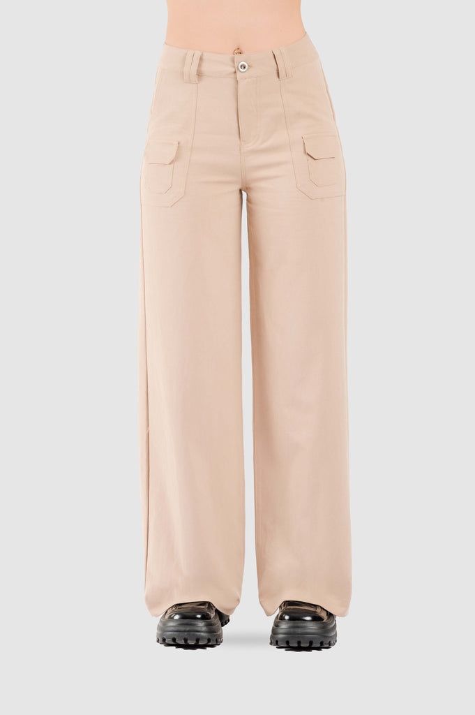 Pantalón Recto Plasencia PANTALONES NOW Beige S 